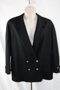 Vintage Susan Bristal dunkelblau 100 % Merinowolle Blazer Jacke Damengröße 16 - Bild 1 von 7