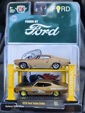 M2 1970 FORD TORINO COBRA AUTO LIFT 2 PACK  CHASE! NISP  LIMITED EDITION GOLD