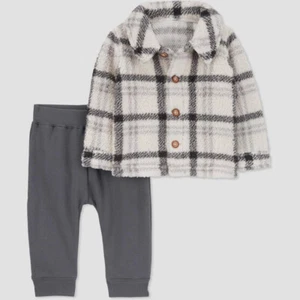 Carter's Just One You️ Baby Jungen 2-teiliges kariertes Oberteil & Unterteil Set Neugeborene Neu mit Etikett - Bild 1 von 1