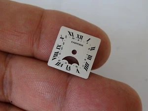 Cartier Santos Galbee esfera fase lunar 14,7 mm cuarzo original - Imagen 1 de 3