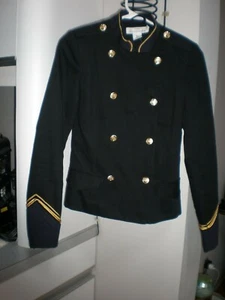 Mujeres Militares ESTILO Chaqueta Oficial NEGRO TALLA 2 USA BLAZER EMBELLECIDA TOP - Imagen 1 de 11