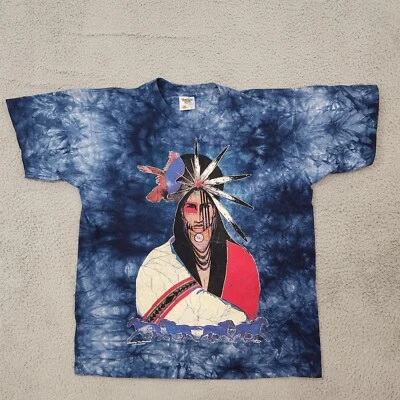 Camisa De Colección Tennessee River Para Hombres XL Tie Dye Nativo Americano Puntada Única Años 90 Foto 1 de 4