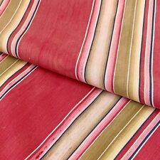 Distressed ticking French fabric vintage 1920s red stripes striped sewing proje