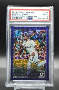 2018 Vinicius Junior Donruss Optic RC Purple Velocity #177 SP /125 PSA 9 Mint - Picture 1 of 2