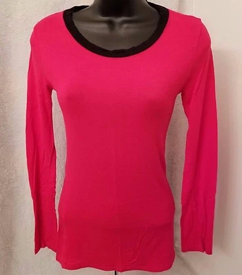 Rue 21 Womens Shirt Top Blouse Size XS X Small Pink Black - Image 1 of 3