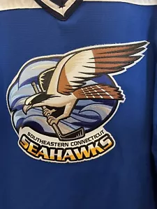 Maglia Hockey Southeastern Connecticut Seahawks #30 Stewart Uomo Taglia Large - Foto 1 di 6
