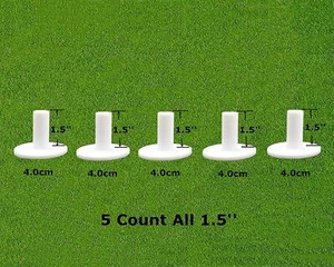 Rubber Golf Tee 5 Pack Balls Holder 5 Heights Available Driving Range Mat Tees - Picture 1 of 10