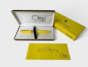 Penna Omas Ferrari 456GT yellow NOS box ballpoint pen rare vintage - Picture 1 of 16