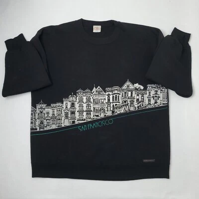 Crazy Shirts Hawaii San Francisco Postcard Row Sweatshirt Size XL USA 90’s VTG - Image 1 of 4
