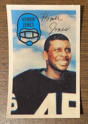 HOMER JONES 1970 KELLOGG’S FOOTBALL CARD NM # 52 CLEVELAND BROWNS - Image 1 of 4