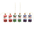  6 Pcs Wooden Christmas Tree Ornaments Nativity Crafts for Kids Festival
