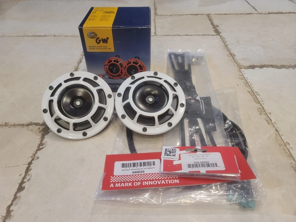 Hella White Supertone Horns W/ Bracket, Wire Harness 2014 - 2018 Subaru Forester - Image 1 of 1