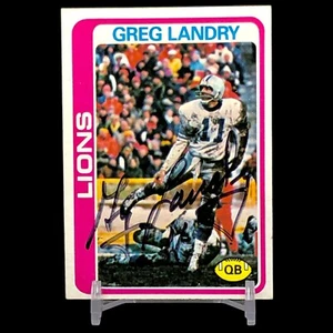 Greg Landry #316 signed Autogramm Auto 1978 Topps Football Trading Card Lions - Bild 1 von 8