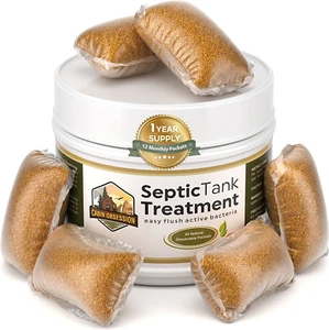 Septic Tank Treatment - 1 Year Supply Dissolvable Live Bacteria Packets - 12 ct - Picture 1 of 7