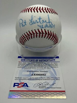 Pat Listach 92 AL ROY Brewers Signed Autograph Wilson Baseball PSA DNA *92 - Image 1 of 2