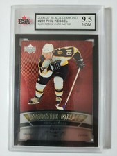 Phil Kessel 2006-07 Black Diamond RUBY Rookie Hockey Card #40/100 KSA Graded 9.5