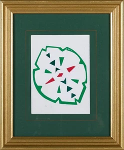 Framed Signed Collage Abstract Composition - Geometric Cut Out Paper Artwork - Picture 1 of 8