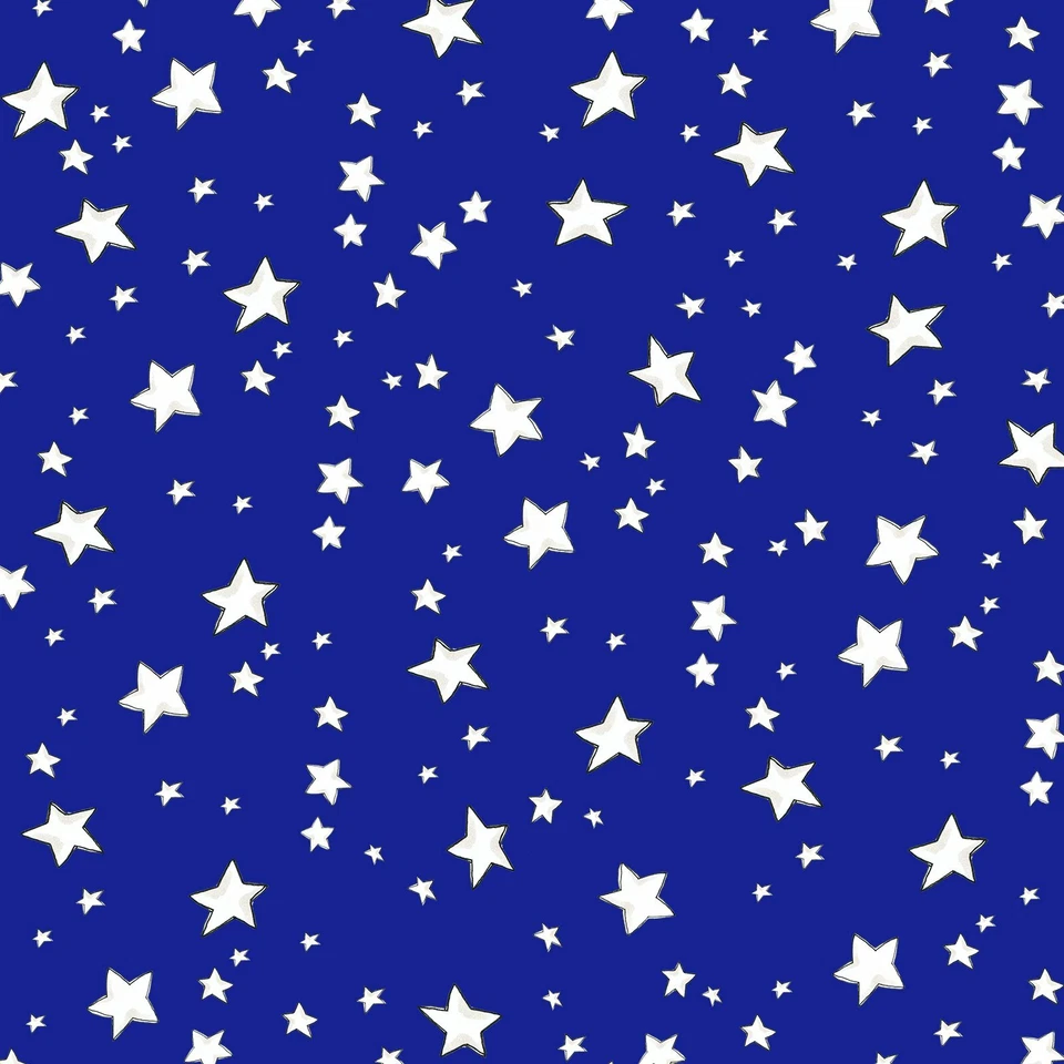 32" Long Remnant Loralie US Patriotic My Stars Blue Quilt Fabric #692-397 - Image 1 of 1