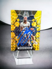 Brandon Ingram 2022-2023 Panini Mosaic Basketball Signed Card Yellow Reactive
