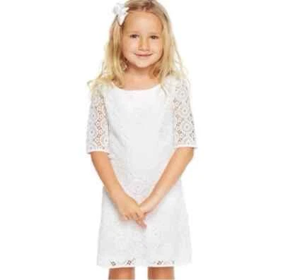 Платье топанга кружевное вязаное крючком белое для девочек Lilly Pulitzer XS богемное опрятное - Изображение 1 из 4