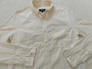 APC A.P.C. Romania 34 plain ivory white ladies shirt - Picture 1 of 18