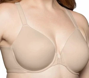Vanity Fair Bra Beauty Back Front Close Size 42DD Beige Nude Underwire 76384 NWT - Picture 1 of 3