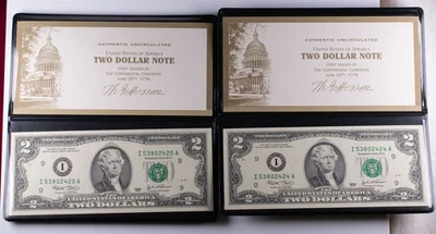  2003 $2 Federal Reserve Note UNC Lot of 2  - Image 1 of 4