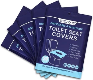 XL 100 PIEZAS Fundas de asiento de inodoro desechables - Cubierta de papel desechable... - Imagen 1 de 6