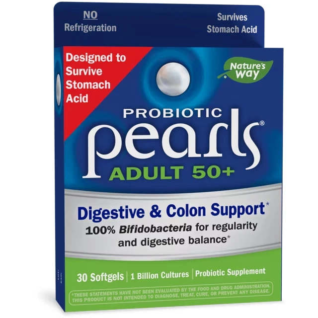 Nature's Way Probiotic Pearls Adults 50+, 1 Billion Cultures, 30 Softgels - Image 1 of 4