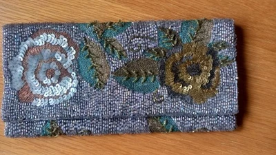 Accessorize Beaded And Embroidered Clutch Bag Never Used - Image 1 of 4