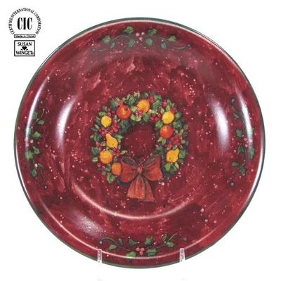 Certificado Intl HOGAR PARA LAS FIESTAS - CORONA 8" Ensalada Plato Susan Winget Foto 1 de 4