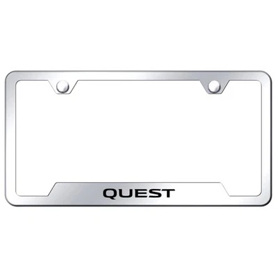 Marco de matrícula recortado con espejo - Licencia oficial para Nissan Quest Foto 1 de 3