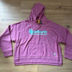 Carhartt Hoodie Damen XL Pink Loose Fit Herbst Grafik Kapuzenpullover - Bild 1 von 7