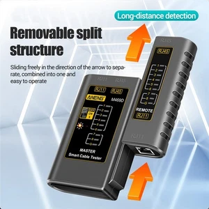 Network Cable Tester Networking Tool RJ45 + RJ11 Wire Test Tool for Switch - Afbeelding 1 van 7