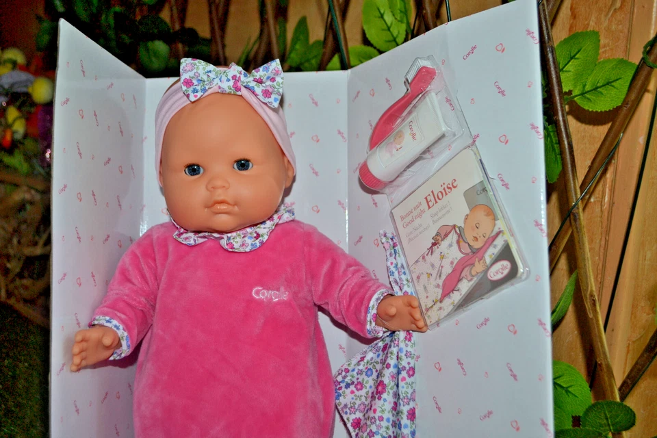poupon corolle neuf ou poupee eloise va au dodo tenue rose soutenu liberty