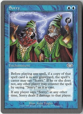 Sorry Uncommon Unglued NM/LP MTG - Image 1 of 2