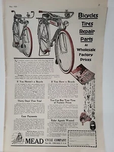 1920 Mead Cycle Ranger Bicycles Print Advertisement American Boy Chicago - Picture 1 of 3