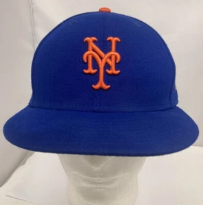 Gorra de campo New York NY Mets New Era 59fifty sombrero ajustado talla 7 1/2 parche lateral - Imagen 1 de 8