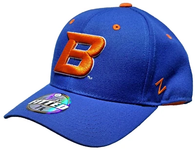 Boise State Broncos NCAA Fitted Hat Cap by Zephyr Blue w/"B" NWT size 7 1/4 - Image 1 of 4