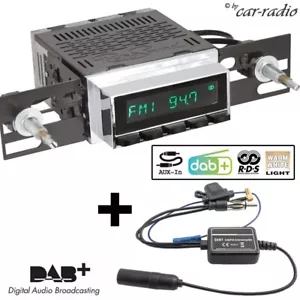 RetroSound Radio Module Motor-1DAB with Chrome Black Display Retro Car Stereo MP3 - Picture 1 of 7