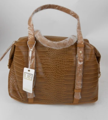 Urban Expressions Vegan Leather Reptile Shoulder Bag/Purse Cognac NWT - Image 1 of 4