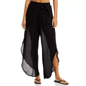 Aqua Swim Petal Beach Swim Cover-Up Pants Black Size M - Picture 1 of 2