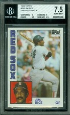 1984 TOPPS LOA # 550 JIM RICE HOFer HEAD IN WINDOW PROOF BGS 7.5 *