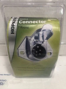 Hopkins Towing Solution 52016 7-Pole Round Heavy Duty Vehicle End Connector - Picture 1 of 3