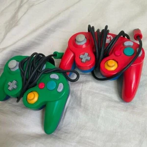 RARE Club Nintendo Limited Gamecube Controller Mario & Luigi TESTED lot2 - Picture 1 of 2