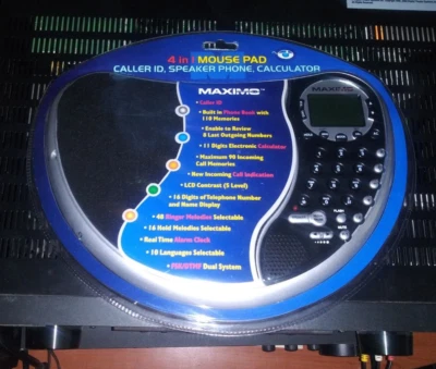Maximo Concepts Mouse Pad Caller ID Speaker Phone/MAX64721 NEW In Package - Image 1 of 2