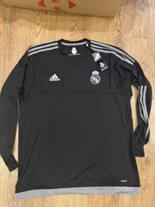 REAL MADRID 2015 ADIDAS GOALKEEPER SHIRT SOCCER JERSEY LONGSLEEVE SIZE 10 AA3152 - Picture 1 of 17