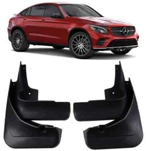Genuine Splash Guards Mud Flaps FOR 2017-2019 Mercedes Benz GLC AMG GLC43 Coupe - Picture 1 of 9