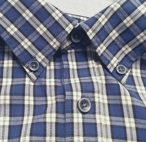REPORT COLLECTION BLUE CHECK SHIRT LONG SLEEVE SZ XL 18.5 COLLAR CLASSIC FIT MEN - Picture 1 of 12