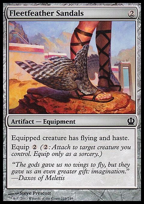 Magic the Gathering MTG Fleetfeather Sandals (216) Theros   LP - Image 1 of 1